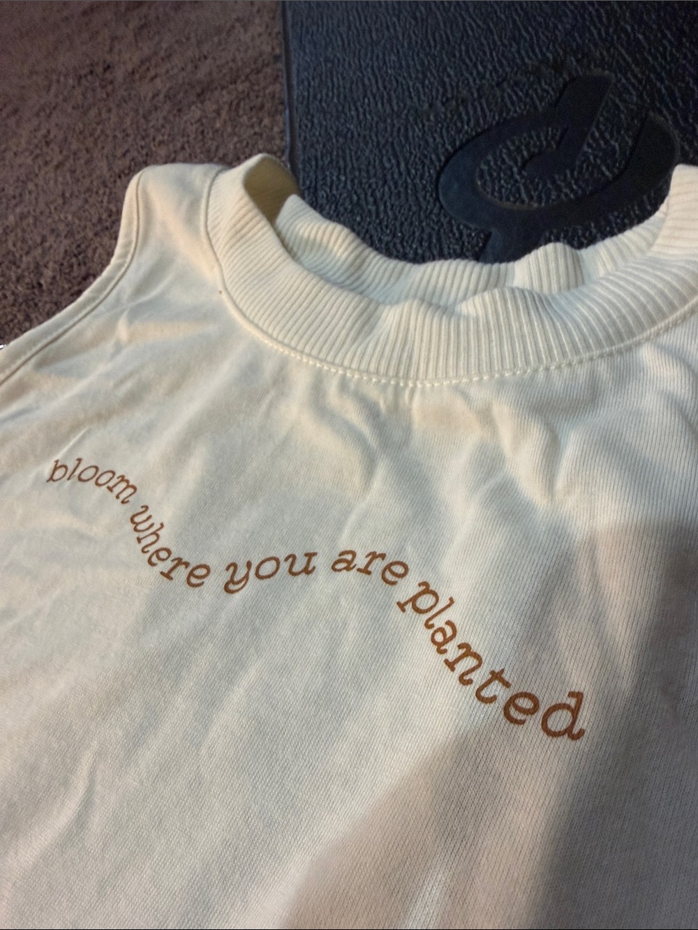 art class Cream Graphic Pajama Top with Brown Script